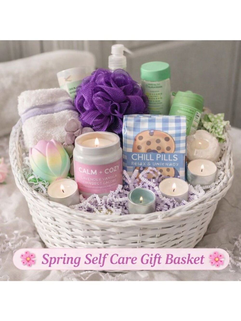 Mother’s Day Self Care Spa Gift Basket | Relaxation Gift Set